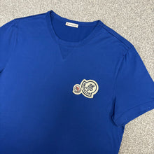 Load image into Gallery viewer, Moncler Double Logo T-Shirt Blue Size Medium
