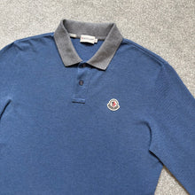 Load image into Gallery viewer, Moncler Polo Long Sleeve Blue Size Large
