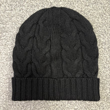 Load image into Gallery viewer, Boy’s Moncler Ribbed Beanie Black Size Large
