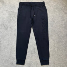 Load image into Gallery viewer, Moncler Embroidered Tracksuit Bottoms Navy Size Large
