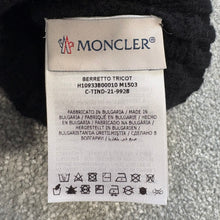 Load image into Gallery viewer, Women’s Moncler Wool &amp; Cashmere Pom-Pom Beanie Black SzUNI
