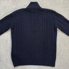Load image into Gallery viewer, Moncler Tricot Half Zip Navy Size Large
