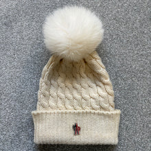Load image into Gallery viewer, Women’s Moncler Grenoble Pom-Pom Beanie Cream SzUNI
