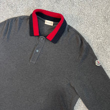 Load image into Gallery viewer, Moncler Long Sleeve Polo Dark Grey Size Large
