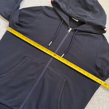 Load image into Gallery viewer, Moncler Tricolour Zip-Up Hoodie Navy Size Large
