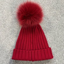 Load image into Gallery viewer, Women’s Moncler Pom-Pom Beanie Dark Pink SzUNI
