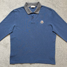 Load image into Gallery viewer, Moncler Polo Long Sleeve Blue Size Large
