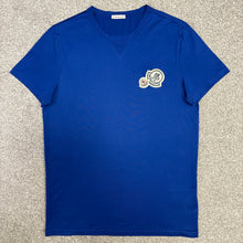 Load image into Gallery viewer, Moncler Double Logo T-Shirt Blue Size Medium
