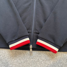 Load image into Gallery viewer, Moncler Tricolour Zip-Up Hoodie Navy Size Large
