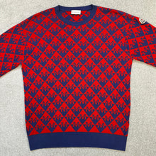 Load image into Gallery viewer, Moncler Sweatshirt Red &amp; Navy Size Medium
