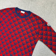 Load image into Gallery viewer, Moncler Sweatshirt Red &amp; Navy Size Medium
