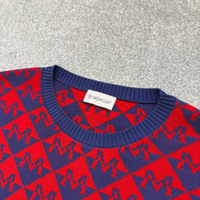 Load image into Gallery viewer, Moncler Sweatshirt Red &amp; Navy Size Medium
