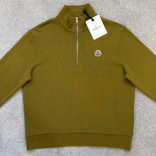Load image into Gallery viewer, Moncler Quarter Zip Olive Size XL
