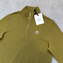 Load image into Gallery viewer, Moncler Quarter Zip Olive Size XL
